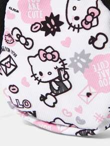 HELLO KITTY AND FRIENDS | SHEIN 带搭扣和拉链口袋的零钱包，多功能收纳袋，硬币整理袋，男女皆宜 - 白粉色 - 查看 3