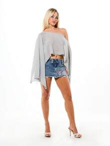 SUMWON WOMEN Women Knit Tops - Silver - View 5