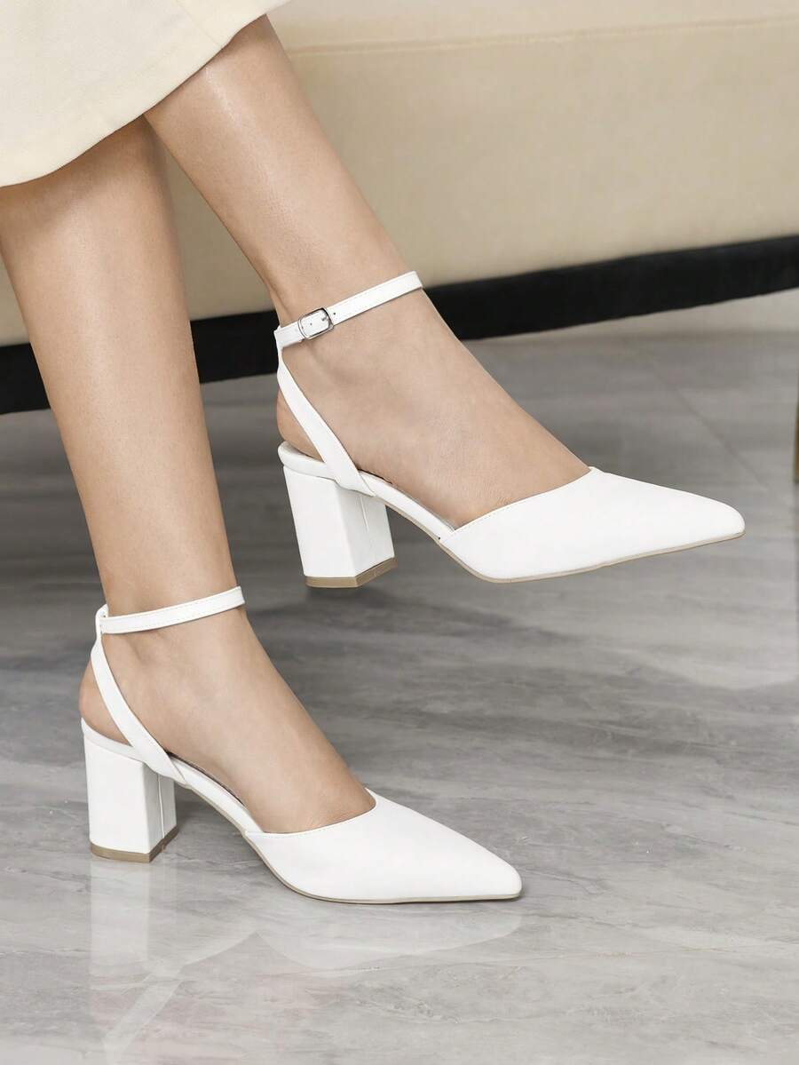 Sleekvia Tacones de mujer - Blanco - Ver 1
