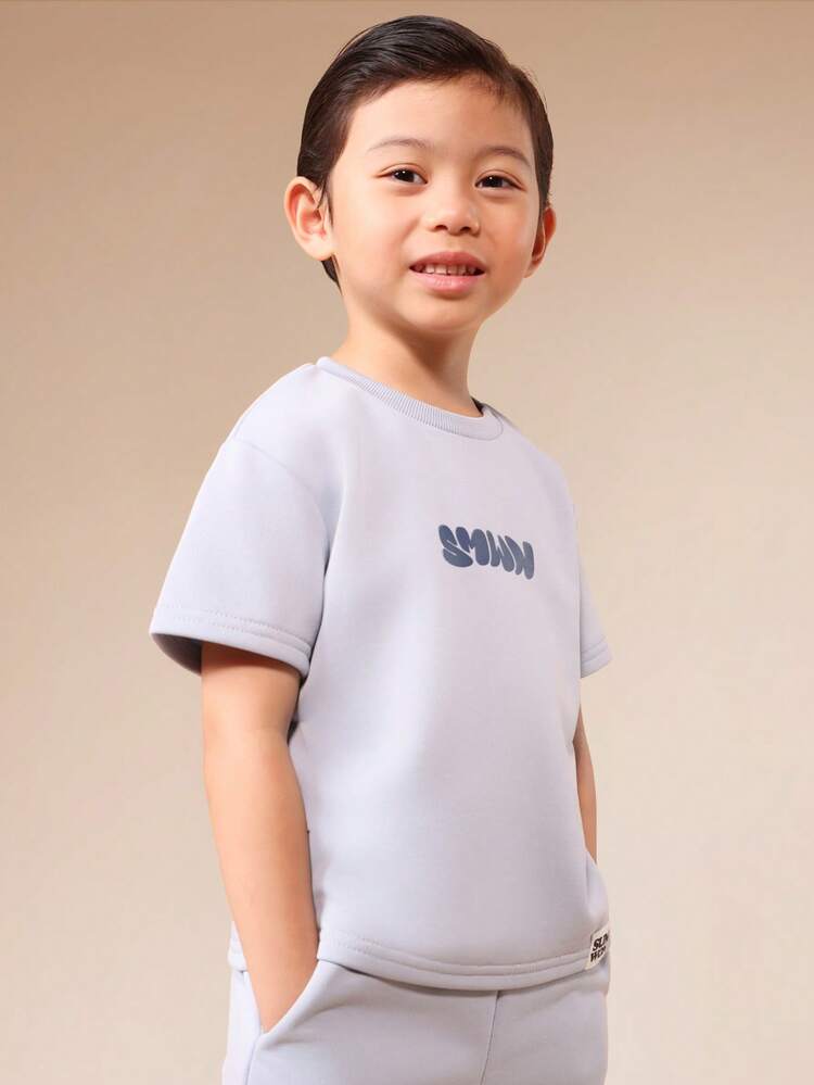 Graphic Tee And Shorts Set