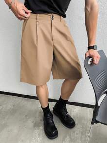 Manfinity Hypemode Men's Casual Loose Shorts - Khaki - View 5