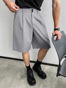 Manfinity Hypemode Men's Casual Loose Shorts - Light Grey - View 4