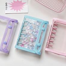 Joivida 1 A7pu 皮革笔记本，带透明活页环，A7 活页环，可替换内页，贴纸笔记本，透明贴纸书，贴纸书照片收纳袋，相册，预算计划本，日记本，笔记本，办公用品。 - 彩色 - 查看 7