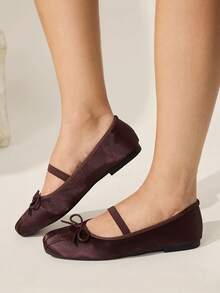 CUCCOO CHICEST Giày bệt nữ, giày bít mũi vuông thêu lưới, kiểu dáng thanh lịch và quyến rũ, giày cưới sang trọng. - Cà phê - Xem 8