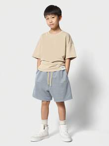 SUMWON Tween Boys Drop Crotch Short - Blue - View 3