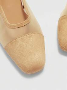 CUCCOO BIZCHIC 女鞋新款拼接网纱小圆头平底鞋后跟凉鞋 - 黃色 - 查看 7