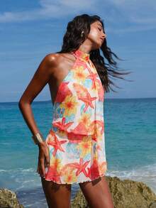 Opulessa 女士针织露背吊带迷你连衣裙 - 彩色 - 查看 6