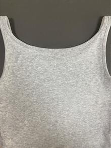 Glimmora Women's Casual Simple Gray Tank Top - Grey - View 5