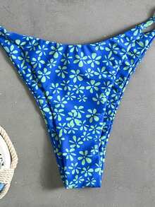 Swim Vcay 女士热带印花两件式比基尼套装，休闲度假 - 彩色 - 查看 4