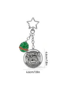TEENAGE MUTANT NINJA TURTLES | SHEIN 时尚锌合金复古银色钥匙扣电影包挂件，纪念品，收藏品，礼品，钱包，书包，背包，汽车配件，男女通用 - 彩色 - 查看 4