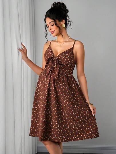 Momance Sweet Floral Romantic Country Style Midi Dress, Maternity Dress, Floral Dress, Summer Wear For Women