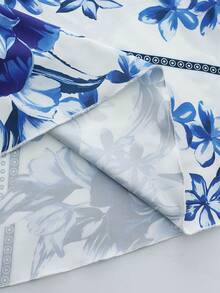 GlowEve 女士优雅刺绣收腰无袖短连衣裙，夏季 - 藍白色 - 查看 5