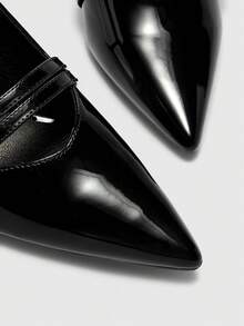 CUCCOO BIZCHIC Women's High-Heeled Shoes Pointed Toe Low Vamp Sexy Thin Heel Four Seasons Outdoor Commuting Fashion Women's Shoes Banquet Shoes Party Shoes - Black - View 8