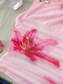 SHEIN 少女背心和吊带衫 - 粉色 - 查看 4