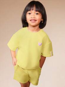 SUMWON 女童T恤套装 - 黃色 - 查看 3