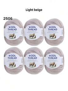 6 Sợi len lông cừu Merino Úc 300g 70% len Merino 30% sợi chống xù mềm mại thoải mái thoáng khí màu sắc rực rỡ dùng để đan áo len, áo vest, đồ thủ công mỹ nghệ, đồ dùng thủ công DIY - gói 6 quả bóng - Xem 36