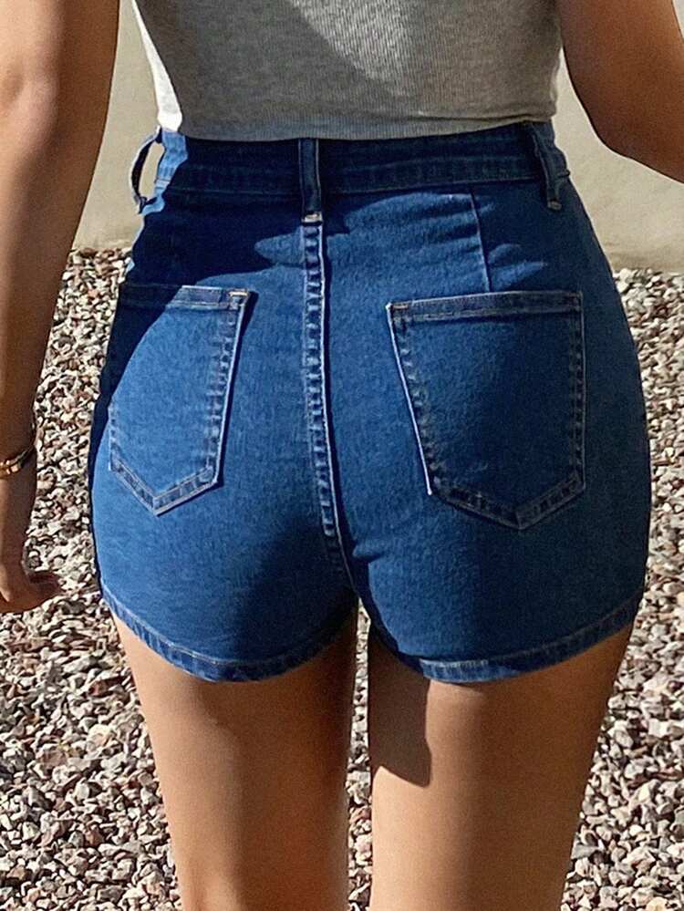 Women's Casual Washed Pocket Shorts, Summer