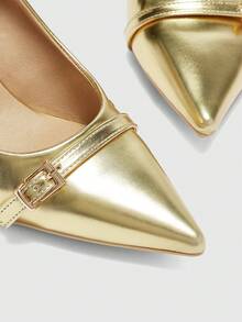 CUCCOO BIZCHIC Women Shoes Gold Women's High Heel Shoes Sexy Thin Heel Pointed Women's Shoes Outdoor Daily Commuter Party Shoes Banquet Women's Shoes Spring Shoes - Gold - View 8