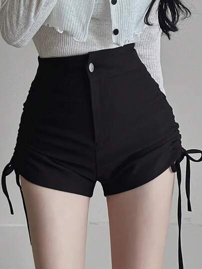 FRIFUL Women's Drawstring Super Short Shorts Summer