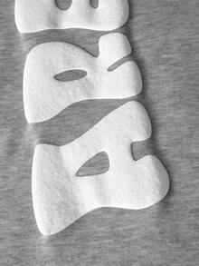 PAVTROS 男士休闲运动字母印花抽绳腰带运动裤 - 灰色 - 查看 2