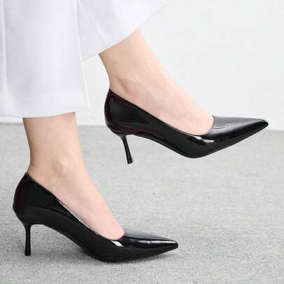 女性用 尖った つま先 スティレットハイヒール バーガンディーパンプス、ミニマリスト 快適 通勤 デイリー 多用途 オフィスレディ ハイヒール、エレガントなファッション セクシー ヒール、仕事、パーティー、バンケットに適しています