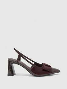 CUCCOO BIZCHIC Women's Chunky Heel Pointed Toe Comfortable Fashion Office & Party Shoes - Coffee Brown - View 4