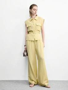 CUCCOO BIZCHIC 女士鞋履春夏新款金色细条纹夹脚高跟凉鞋拖鞋简约时尚舒适百搭通勤性感女凉鞋女鞋 - 淺金 - 查看 2