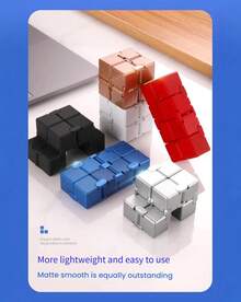 MINKOJA 110g Alloy Infinite Cube Plastic Imitation Alloy Infinite Stress Relief Cube - Multicolor - View 12