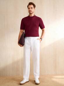 Manfinity CityGents 男士休闲米色工作裤，带口袋 - 米色 - 查看 3