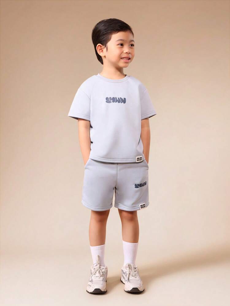 Graphic Tee And Shorts Set