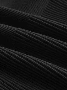 Velisys Set de 2 piezas de shorts tipo mono sin costuras y transpirables, diseño acanalado, estilo básico, color negro, para deportes, fitness, yoga - Negro - Ver 6