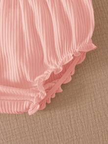 Bộ 3 quần short dệt kim màu trắng, cạp chun, kiểu dáng thường ngày, đa năng cho bé gái. - Nhiều màu - Xem 5