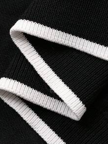 DAZY 男士夏季短袖修身二合一针织上衣 - 黑色 - 查看 6