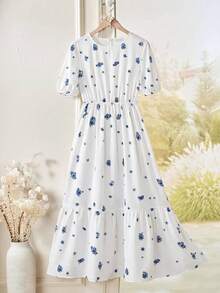 Rusticease 女士时尚扎染印花衬衫裙，春秋季长款女装套装长款衬衫裙休闲连衣裙女士长袖连衣裙 - 彩色 - 查看 4