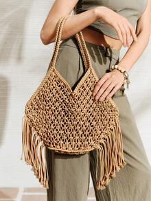 SHECARRY 女士棕色流苏包 - 棕色 - 查看 8