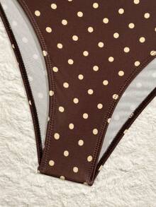 Swim Mod 女士沙滩度假波点印花连体泳衣 - 彩色 - 查看 4