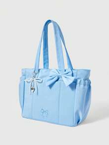 Kawaii 女士手提包，粉色 - 藍色 - 查看 2