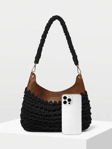 MOTF FASHION VACATION WOVEN TOTE BAG - Black - View 4