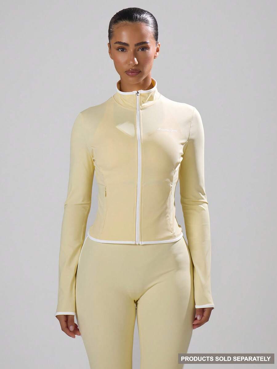 Musera Sport 女士运动夹克 - 鵝黃色 - 查看 1