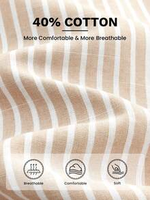 Maija Blazer sin mangas con hebilla de metal a rayas de moda para mujer, verano - Caqui - Ver 10