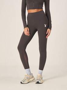 Missguided x Playboy 女士运动紧身裤 - 灰色 - 查看 5