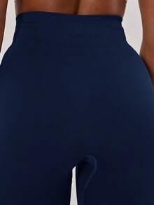 Musera Sport Ribbed High Waist Activewear Contour Leggings Workout Summer Gym Fitness Yoga Pilates Daily Casual - Royal Blue - View 5