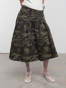 COUREZ Women Skirts - Army Green - View 6