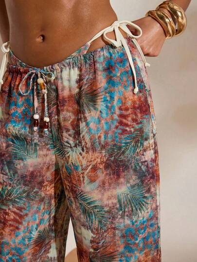 Opulessa Women's Colorful Minimalist Printed Casual Cover Up,Beach,Beach Outfits For Women,Beach Set,Going Out,Vacation,Vacation Outfits Women,Holiday,Summer,Summer Clothes,Summer Outfits For Women,Party ,Going Out,Going Out Outfits,Casual,Elegant,Y2k,Leopard ,Leopard Print,Cheetah Print,Blue,Brown,Easter,Festival,Going Out