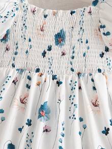 SHEIN Elladie kids 1 chiếc đầm hai dây họa tiết hoa nhí Dopamine Vacation cho bé gái, kiểu dáng dễ thương và thời trang, thích hợp cho các chuyến đi chơi và kỳ nghỉ hè. - Nhiều màu - Xem 7