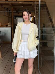 DAZY Women/Girls Korean Style Casual Hooded 2 Pieces Set - Blue - View 10