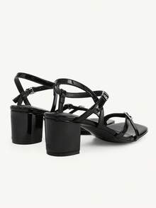 CUCCOO CHICEST Wedding Simple And Generous Fashion Versatile Casual Workplace Commuter Women High Heels Sandals Elegant Shoes Wedding Shoes - Black - View 10