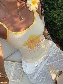 EMERY ROSE 女士印花休闲百搭夏季吊带衫 - 彩色 - 查看 3