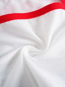 HELLO KITTY AND FRIENDS | SHEIN 女童撞色滚边细肩带休闲无袖可爱印花吊带衫 - 白色 - 查看 15