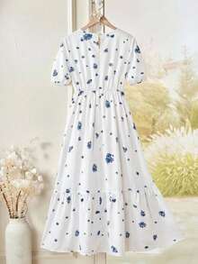 Rusticease 女士时尚扎染印花衬衫裙，春秋季长款女装套装长款衬衫裙休闲连衣裙女士长袖连衣裙 - 彩色 - 查看 2